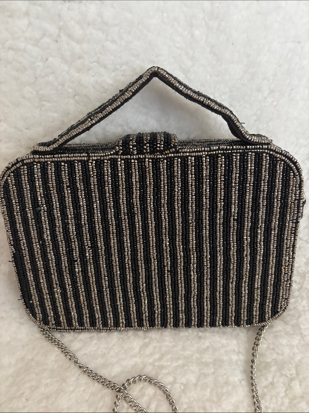 Beaded Travel Motif Crossbody Bag - Black Multi - Picture 3 of 10
